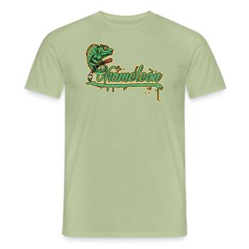 Natures Art Caméléon Urban Reptile Propriétaire - T-shirt homme - vert sauge - Devant - AI Model Male 178 light (178cm)