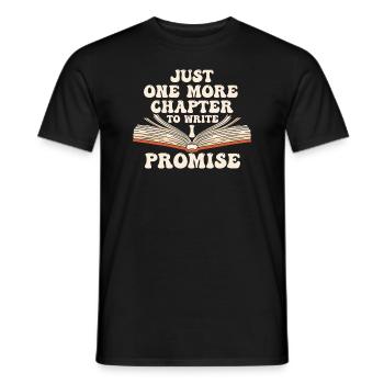 Just One More Chapter I Promise Reading - Men's T-Shirt - black - Front - AI Model Male 178 light (178cm)