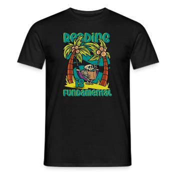 Reading Is Fundamental - Men's T-Shirt - black - Front - AI Model Male 178 light (178cm)