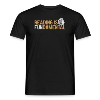 Reading Is Fundamental - Men's T-Shirt - black - Front - AI Model Male 178 light (178cm)