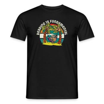 Reading Is Fundamental - Men's T-Shirt - black - Front - AI Model Male 178 light (178cm)