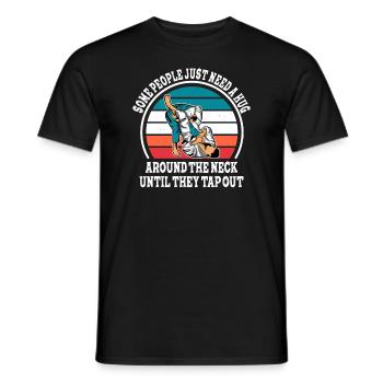 Certaines personnes ont juste besoin d’un combattant en cage câlin - T-shirt homme - noir - Devant - AI Model Male 178 light (178cm)