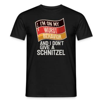 Je suis sur mon comportement de saucisse - T-shirt homme - noir - Devant - AI Model Male 178 light (178cm)