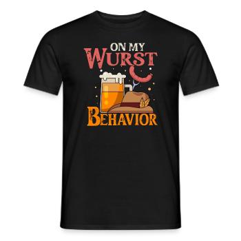 Je suis sur mon comportement de saucisse - T-shirt homme - noir - Devant - AI Model Male 178 light (178cm)