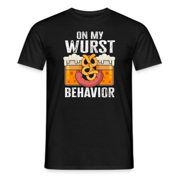 Je suis sur mon comportement de saucisse - T-shirt homme - noir - Devant - AI Model Male 178 light (178cm)
