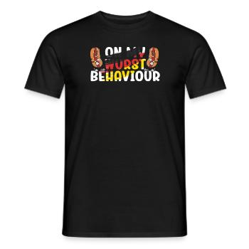 Je suis sur mon comportement de saucisse - T-shirt homme - noir - Devant - AI Model Male 178 light (178cm)