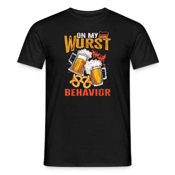 Je suis sur mon comportement de saucisse - T-shirt homme - noir - Devant - AI Model Male 178 light (178cm)