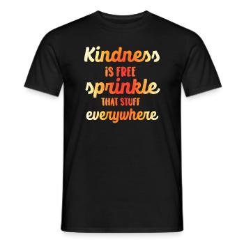 La gentillesse est gratuite, saupoudrez ce truc partout - T-shirt homme - noir - Devant - AI Model Male 178 light (178cm)