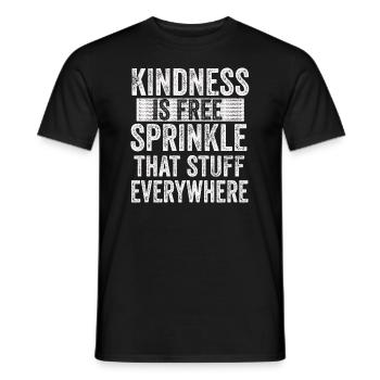 La gentillesse est gratuite, saupoudrez ce truc partout - T-shirt homme - noir - Devant - AI Model Male 178 light (178cm)