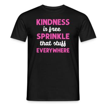 La gentillesse est gratuite, saupoudrez ce truc partout - T-shirt homme - noir - Devant - AI Model Male 178 light (178cm)