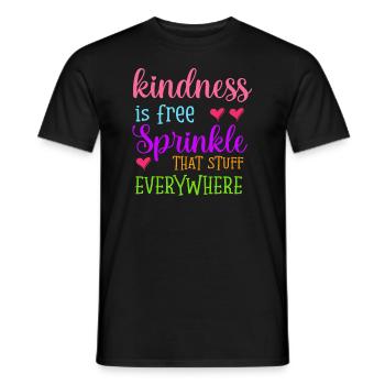La gentillesse est gratuite, saupoudrez ce truc partout - T-shirt homme - noir - Devant - AI Model Male 178 light (178cm)