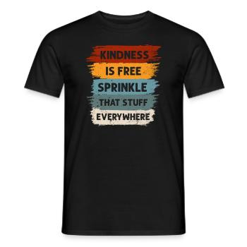 La gentillesse est gratuite, saupoudrez ce truc partout - T-shirt homme - noir - Devant - AI Model Male 178 light (178cm)