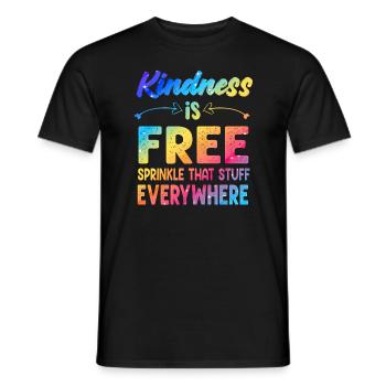 La gentillesse est gratuite, saupoudrez ce truc partout - T-shirt homme - noir - Devant - AI Model Male 178 light (178cm)