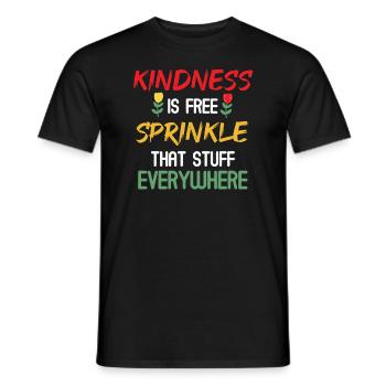La gentillesse est gratuite, saupoudrez ce truc partout - T-shirt homme - noir - Devant - AI Model Male 178 light (178cm)