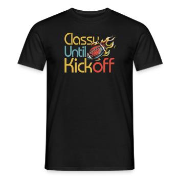 Stilvoll bis zum Anpfiff Spieltag American Football - Männer T-Shirt - Schwarz - Vorne - AI Model Male 178 light (178cm)
