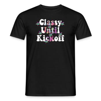 Stilvoll bis zum Anpfiff Spieltag American Football - Männer T-Shirt - Schwarz - Vorne - AI Model Male 178 light (178cm)