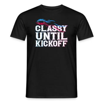 Stilvoll bis zum Anpfiff Spieltag American Football - Männer T-Shirt - Schwarz - Vorne - AI Model Male 178 light (178cm)