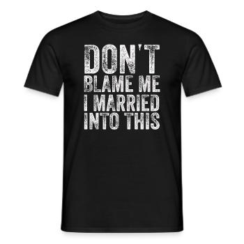 Ne me blâmez pas, je me suis marié dans ce drôle vintage - T-shirt homme - noir - Devant - AI Model Male 178 light (178cm)