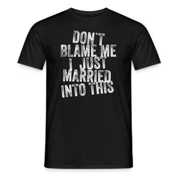 Ne me blâmez pas, je me suis marié dans ce drôle vintage - T-shirt homme - noir - Devant - AI Model Male 178 light (178cm)