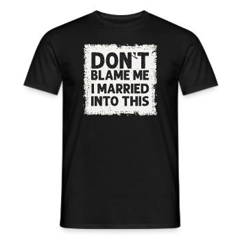 Ne me blâmez pas, je me suis marié dans ce drôle vintage - T-shirt homme - noir - Devant - AI Model Male 178 light (178cm)