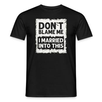 Ne me blâmez pas, je me suis marié dans ce drôle vintage - T-shirt homme - noir - Devant - AI Model Male 178 light (178cm)
