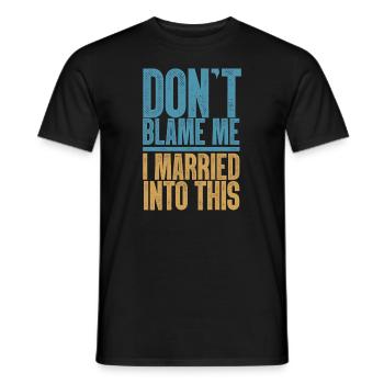 Ne me blâmez pas, je me suis marié dans ce drôle vintage - T-shirt homme - noir - Devant - AI Model Male 178 light (178cm)
