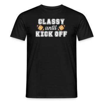 Stilvoll bis zum Anpfiff Spieltag American Football - Männer T-Shirt - Schwarz - Vorne - AI Model Male 178 light (178cm)