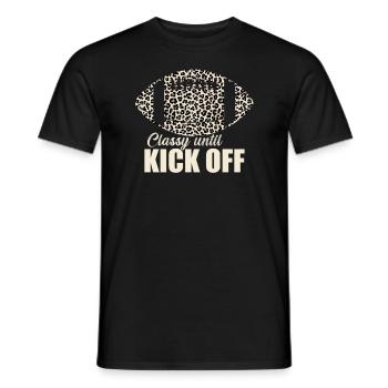 Stilvoll bis zum Anpfiff Spieltag American Football - Männer T-Shirt - Schwarz - Vorne - AI Model Male 178 light (178cm)