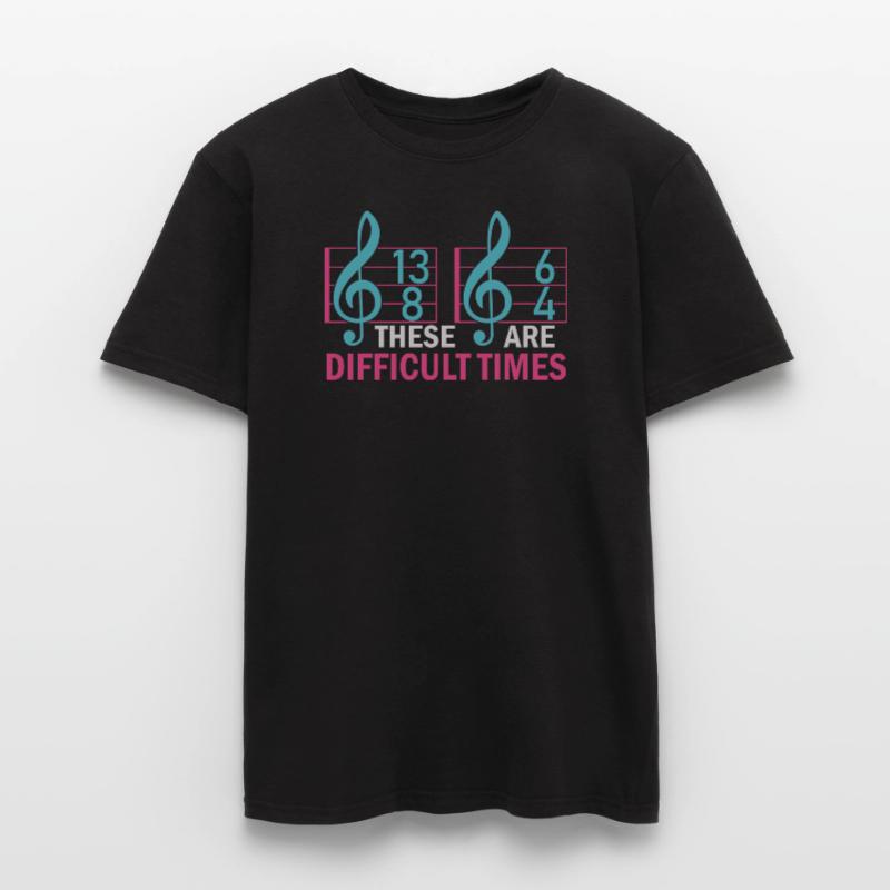 Ce sont des temps difficiles jeu de mots amusant T-shirt homme