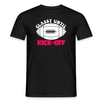 Stilvoll bis zum Anpfiff Spieltag American Football - Männer T-Shirt - Schwarz - Vorne - AI Model Male 178 light (178cm)