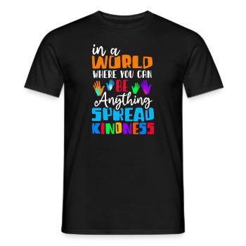Répandre la gentillesse Pas d’intimidation Motivation Drôle - T-shirt homme - noir - Devant - AI Model Male 178 light (178cm)