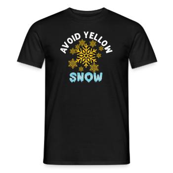 Avoid Yellow Snow Funny Snow Sports - Men's T-Shirt - black - Front - AI Model Male 178 light (178cm)