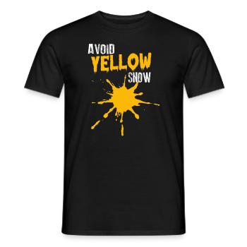 Avoid Yellow Snow Funny Snow Sports - Men's T-Shirt - black - Front - AI Model Male 178 light (178cm)