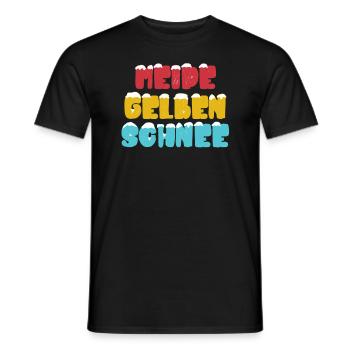 Meide Gelben Schnee Lustiges Wintersport Schnee - Männer T-Shirt - Schwarz - Vorne - AI Model Male 178 light (178cm)
