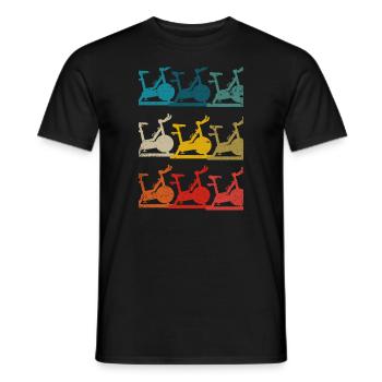 Spin And Indoor Cycling - Workout - Men's T-Shirt - black - Front - AI Model Male 178 light (178cm)