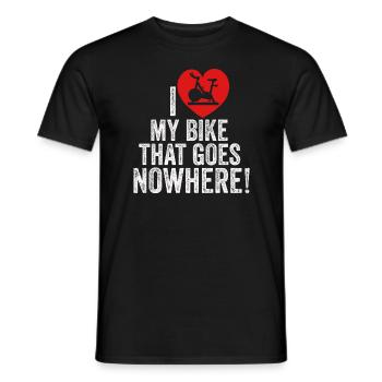 I Love My Bike That Goes Nowhere - Men's T-Shirt - black - Front - AI Model Male 178 light (178cm)
