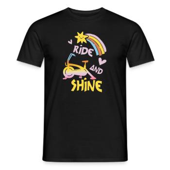 Ride And Shine - Men's T-Shirt - black - Front - AI Model Male 178 light (178cm)