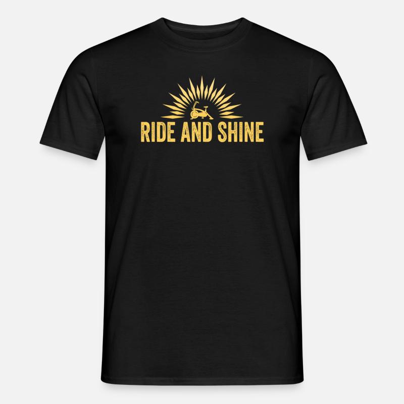 Ride And Shine - Männer T-Shirt - Schwarz