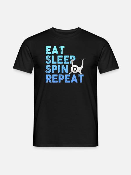 Spin und Indoor Cycling Bekleidung - Männer T-Shirt - Schwarz