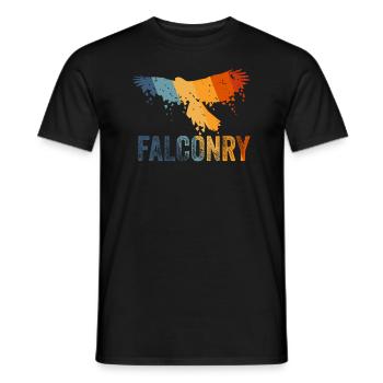 Falcon Trains Falkenjagd Trains Hawks - Männer T-Shirt - Schwarz - Vorne - AI Model Male 178 light (178cm)