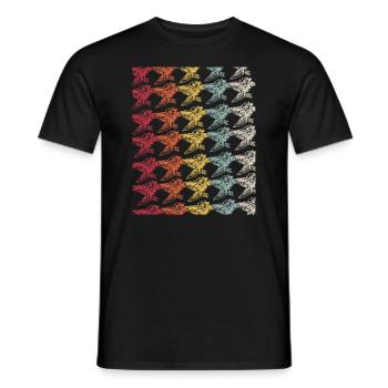 Falcon Trains Falkenjagd Trains Hawks - Männer T-Shirt - Schwarz - Vorne - AI Model Male 178 light (178cm)