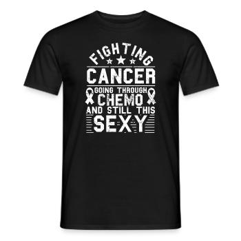 Krebs Kämpfer Inspirierendes Zitat Männer Frauen Chemo - Männer T-Shirt - Schwarz - Vorne - AI Model Male 178 light (178cm)