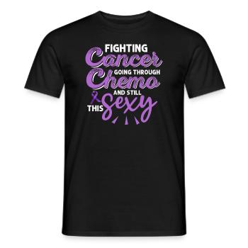 Krebs Kämpfer Inspirierendes Zitat Männer Frauen Chemo - Männer T-Shirt - Schwarz - Vorne - AI Model Male 178 light (178cm)