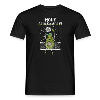 Holy Blockamole Volleyball Avocado - Männer T-Shirt - Schwarz - Vorne - AI Model Male 178 light (178cm)