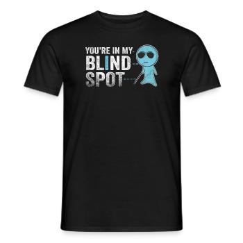 Tu es dans mon angle mort Hommes Femmes Drôles d’aveugles - T-shirt homme - noir - Devant - AI Model Male 178 light (178cm)