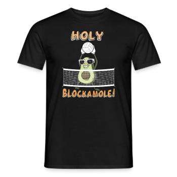 Holy Blockamole Volleyball Avocado - Männer T-Shirt - Schwarz - Vorne - AI Model Male 178 light (178cm)