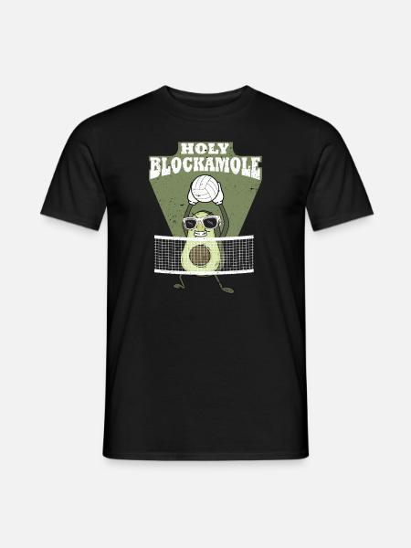 Holy Blockamole Volleyball Avocado - Men's T-Shirt - black