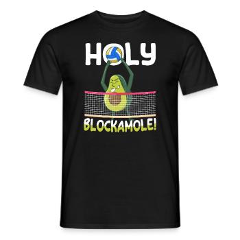 Holy Blockamole Volleyball Avocado - Männer T-Shirt - Schwarz - Vorne - AI Model Male 178 light (178cm)