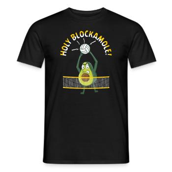 Holy Blockamole Volleyball Avocado - Männer T-Shirt - Schwarz - Vorne - AI Model Male 178 light (178cm)