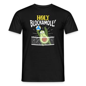 Holy Blockamole Volleyball Avocado - Men's T-Shirt - black - Front - AI Model Male 178 light (178cm)